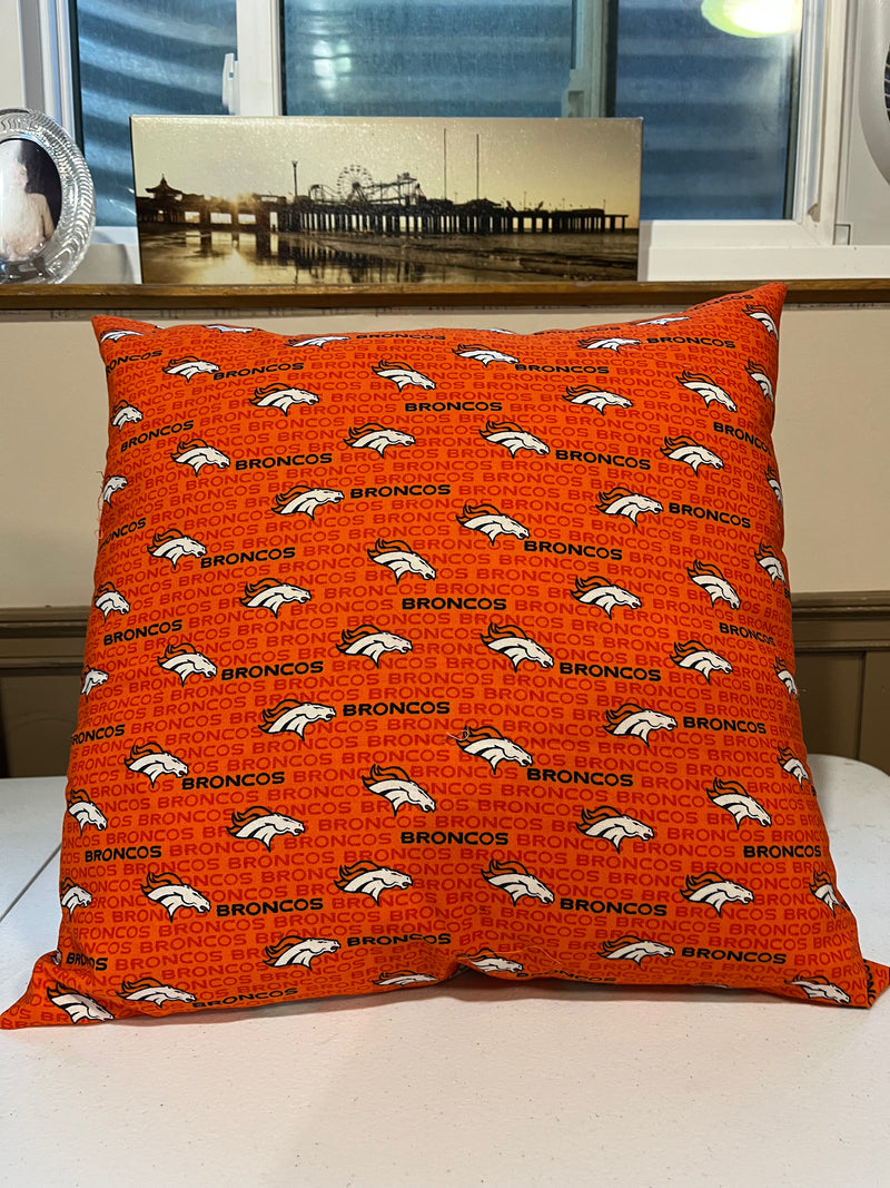 Broncos Orange Cotton Pillow Cover